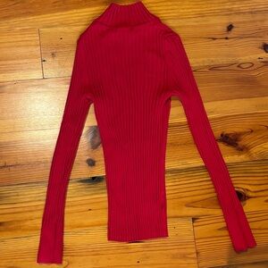 LOFT Vibrant Red Knit Sweater